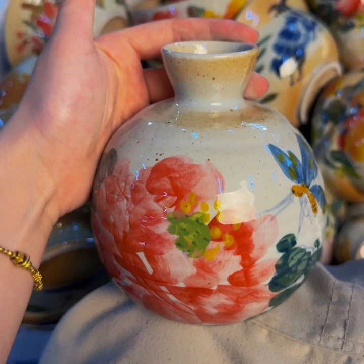 瓷片手工手绘细微不一样