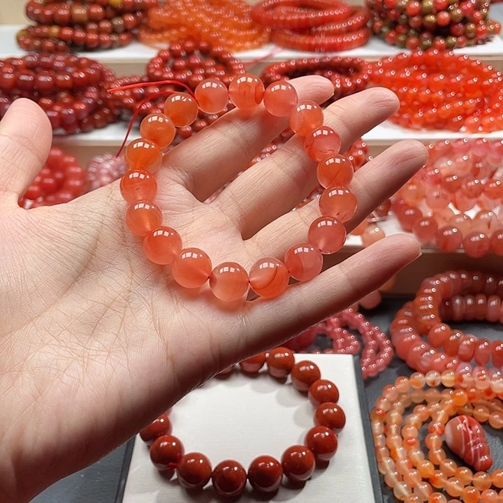 南红玛瑙未镶嵌手链