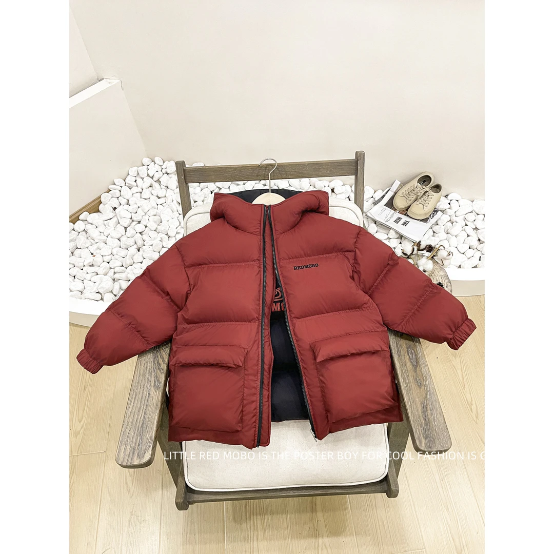 【现现】童装中大儿童男90白鸭羽绒服两面穿2025冬季MMY841237-2