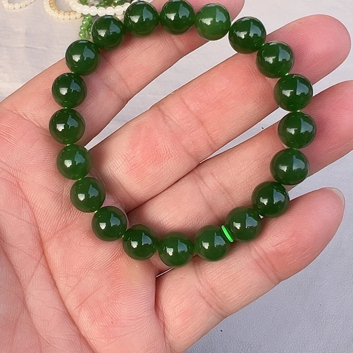 和田玉（碧玉）未镶嵌手串