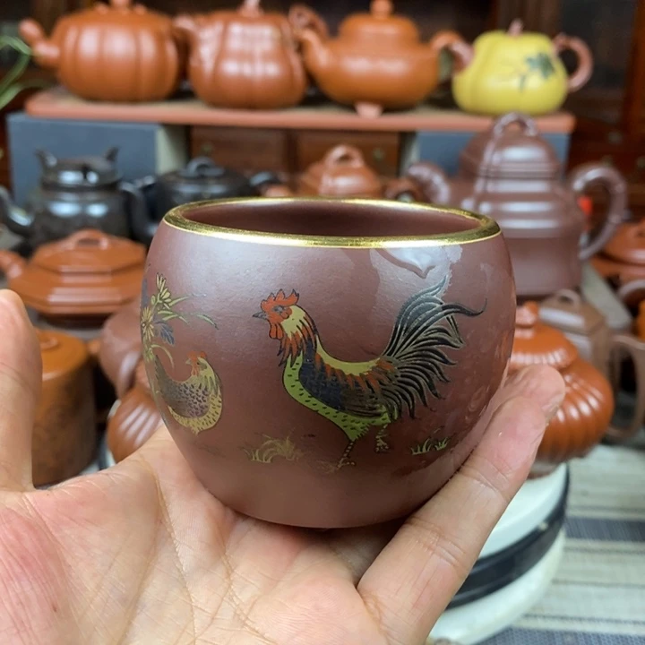 茶壶紫砂石红主人杯220cc特价促销