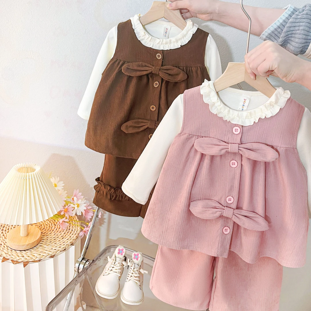 早春女童套装春季2025新款女宝宝洋气时髦秋装儿童韩版休闲三件套