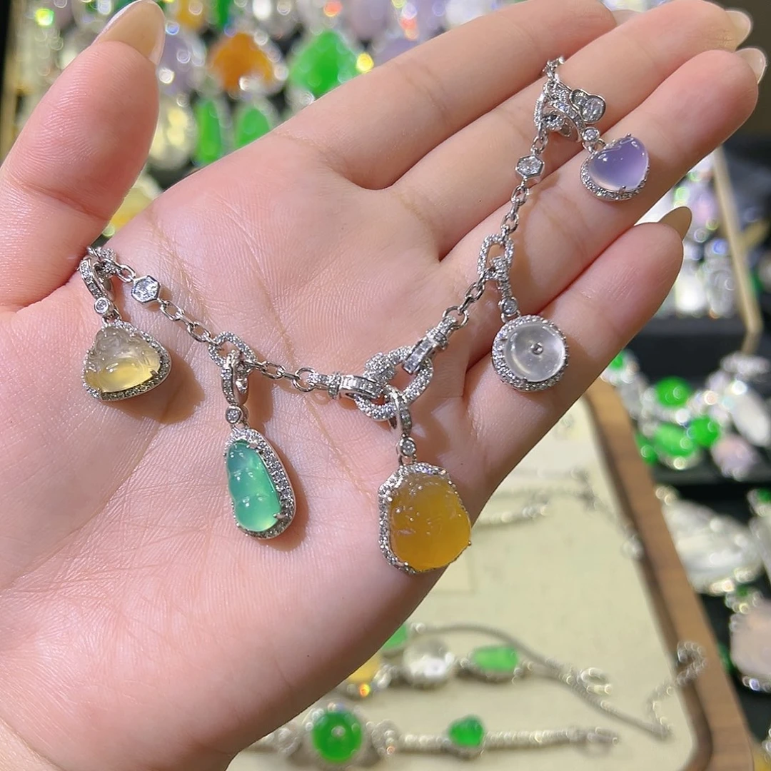 【闪购商品】玛瑙/玉髓手链银S925镶嵌自***妹