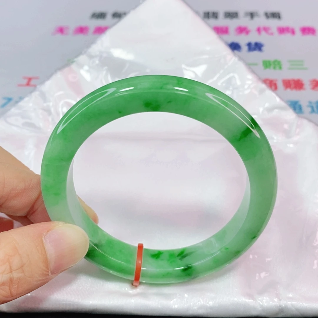 未镶嵌手镯翡翠柠*55.5圈口正圈