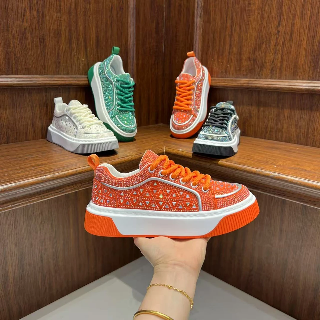 2025春季新款厚底高温烫钻低帮舒适时尚运动休闲百搭男款潮流潮鞋