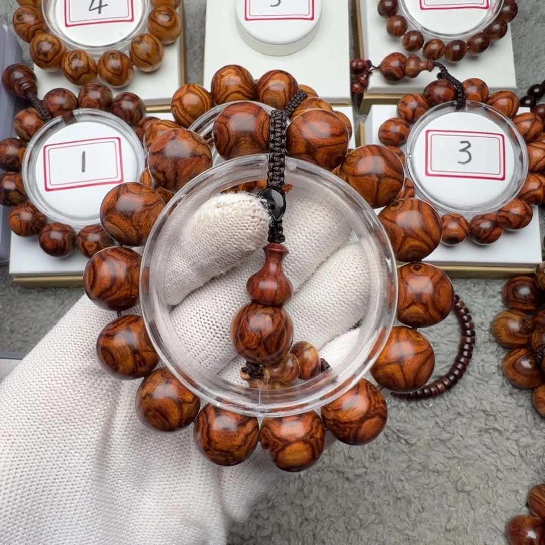 疾***舞手串/手链黄花梨/降香黄檀1.5黄花梨对眼鬼脸手串