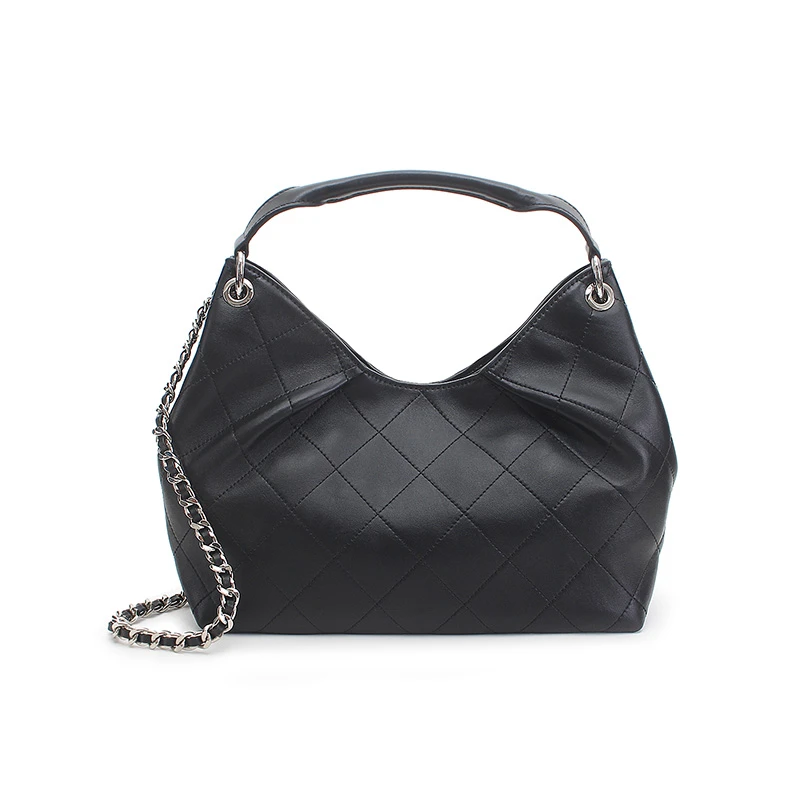 【董清子】【简致·格格hobo】新品简约百搭休闲斜挎女包24912