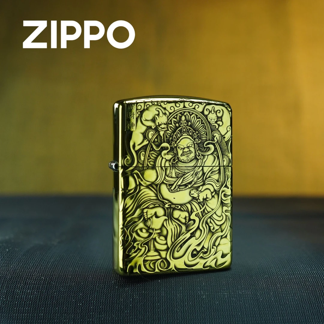 ZIPPO 打火机正品 168黄铜黄财神DY9912DK 0444