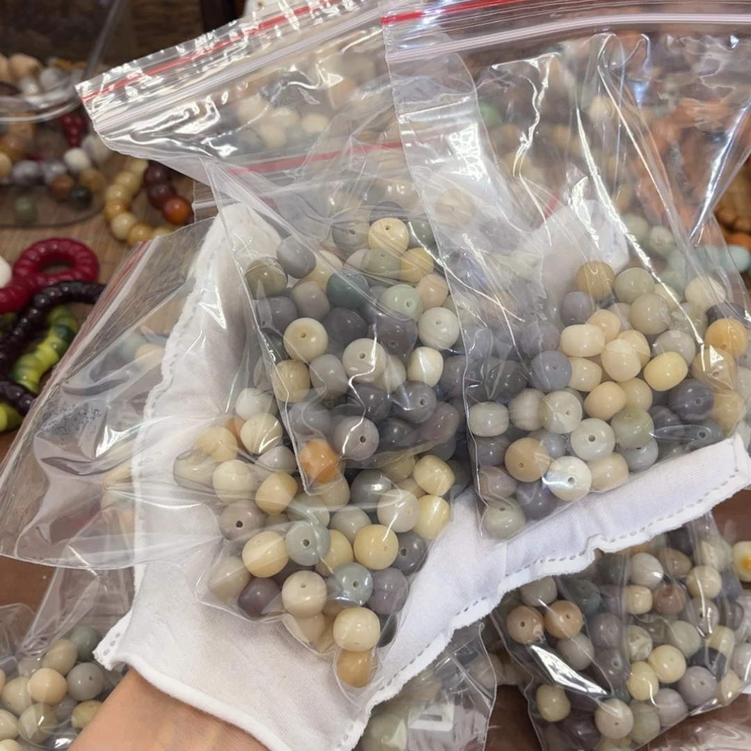 白玉菩提手串春风吹药片水磨100颗瑕疵不退不换8.11