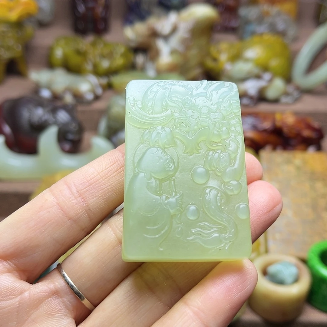 白玉菩提吊坠71。。