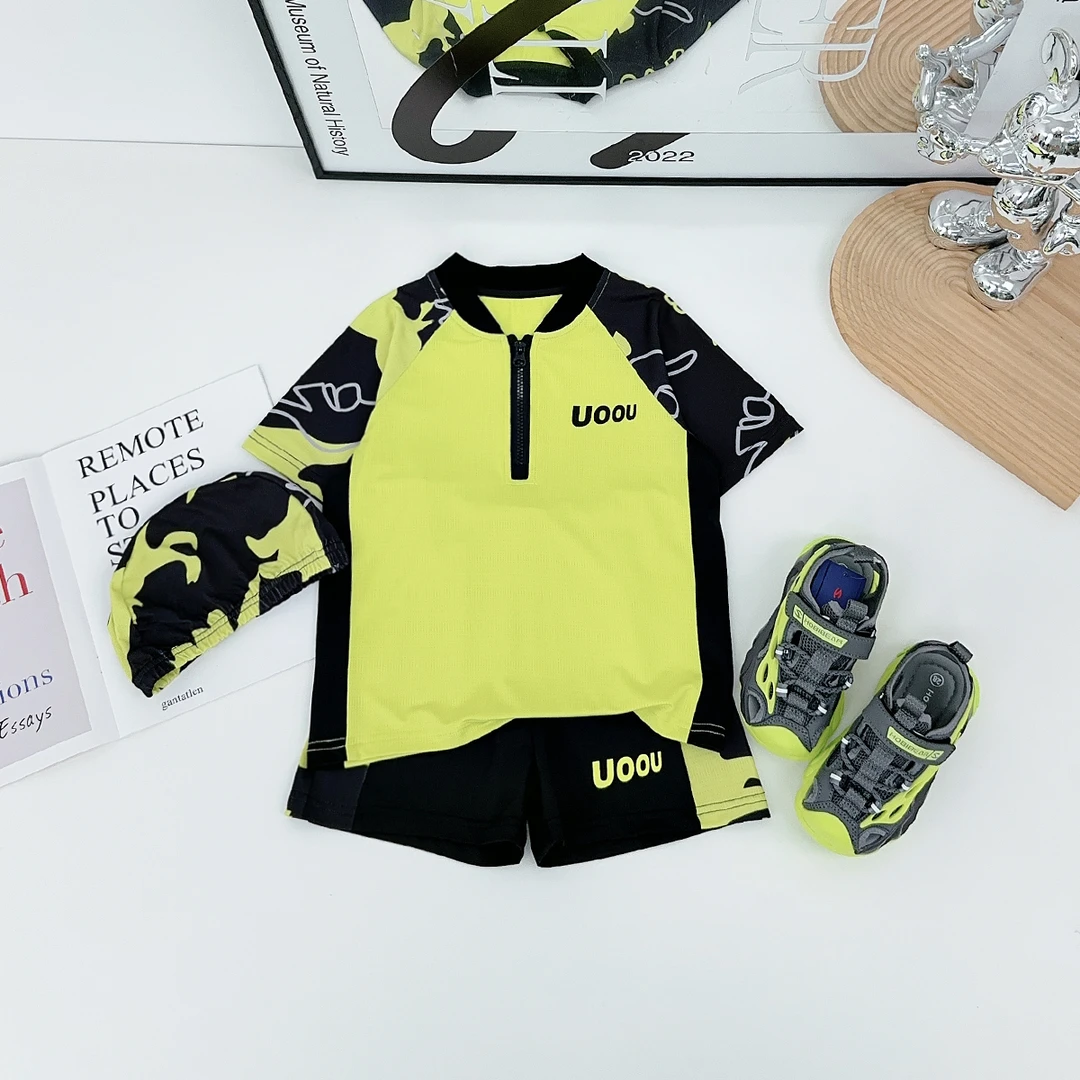 儿童游泳衣男童分体2025年新款泳衣泳裤套装DF25090 悠悠童话童装