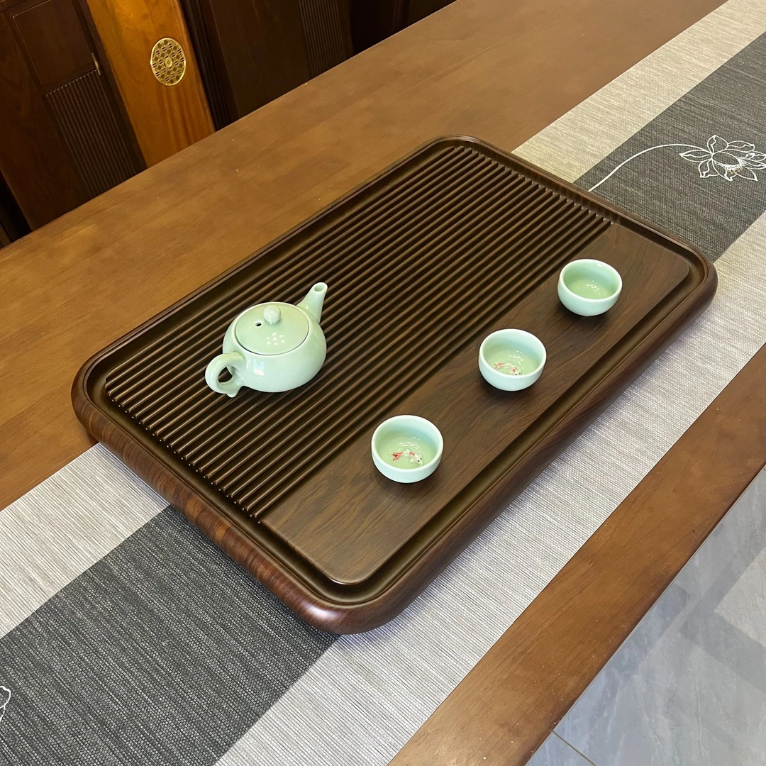 整块实木茶盘家用办公室高档干泡茶台简易电木款茶海轻奢简约厚实