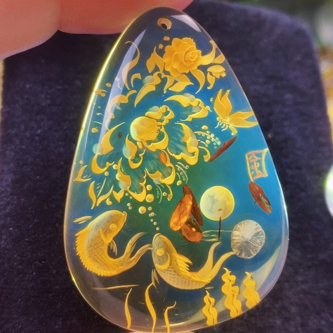 【闪购商品】琥珀（花珀）吊坠(不含链)未镶嵌