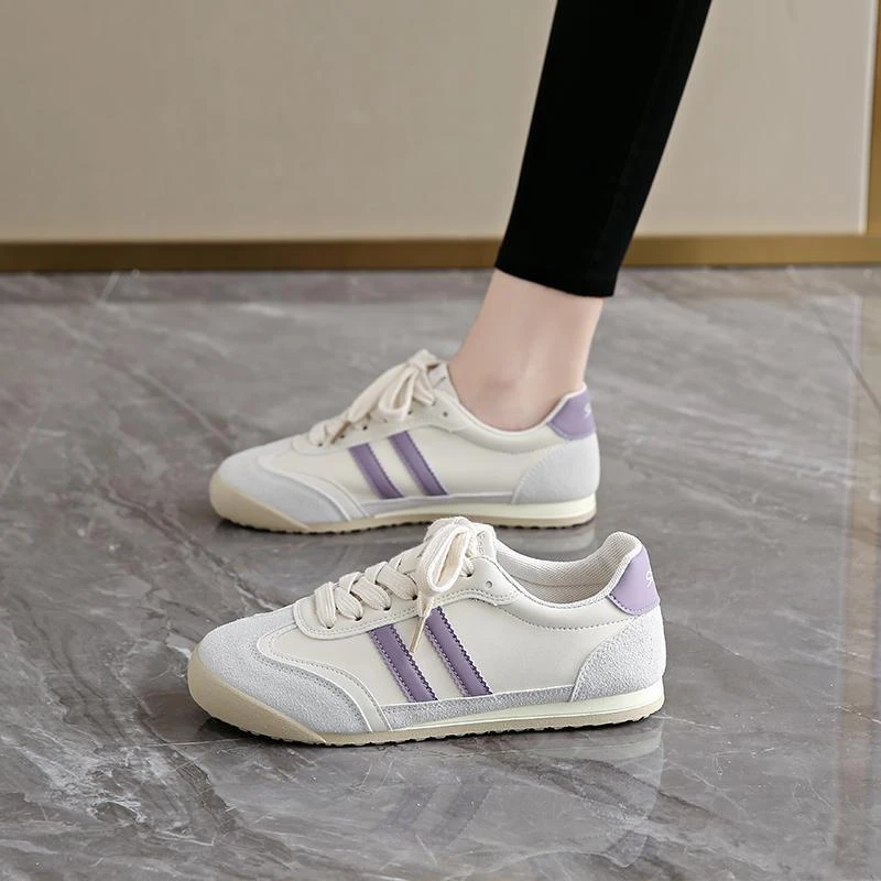 福利时尚四季底皮面百搭阿甘小白鞋舒适女运动鞋