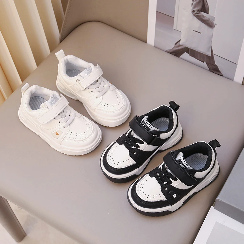 男童板鞋2025春秋新款学生小白鞋透气软底女童休闲鞋防滑运动鞋子