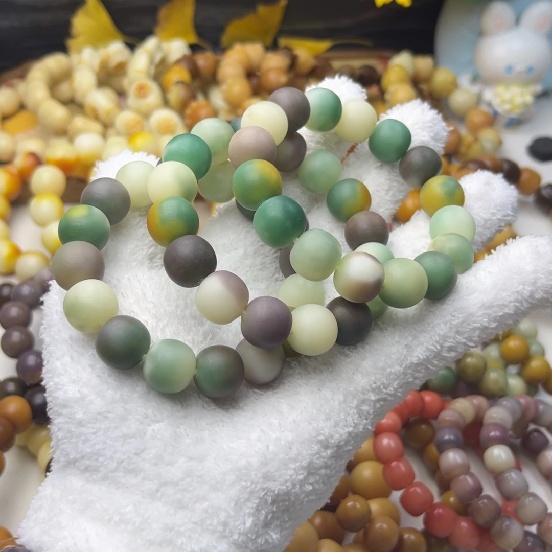 吊坠菩提根/象牙果苹果磨砂微瑕一串14mm