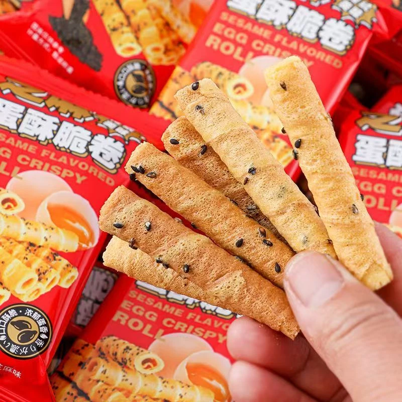 【整箱90根】芝麻蛋酥卷蛋香浓郁老上海风味礼盒装整箱休闲解馋零食