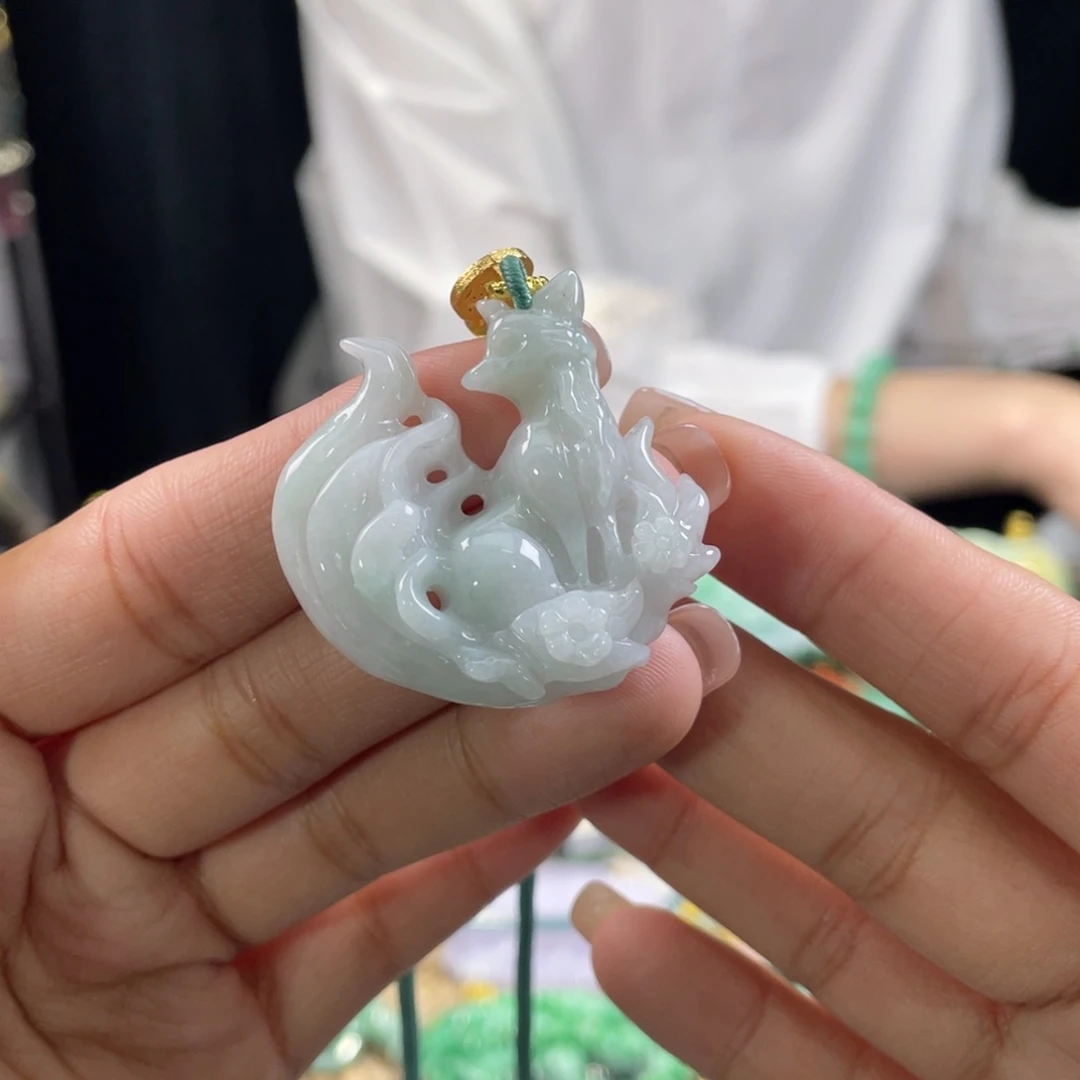 翡翠颈饰未镶嵌代编织