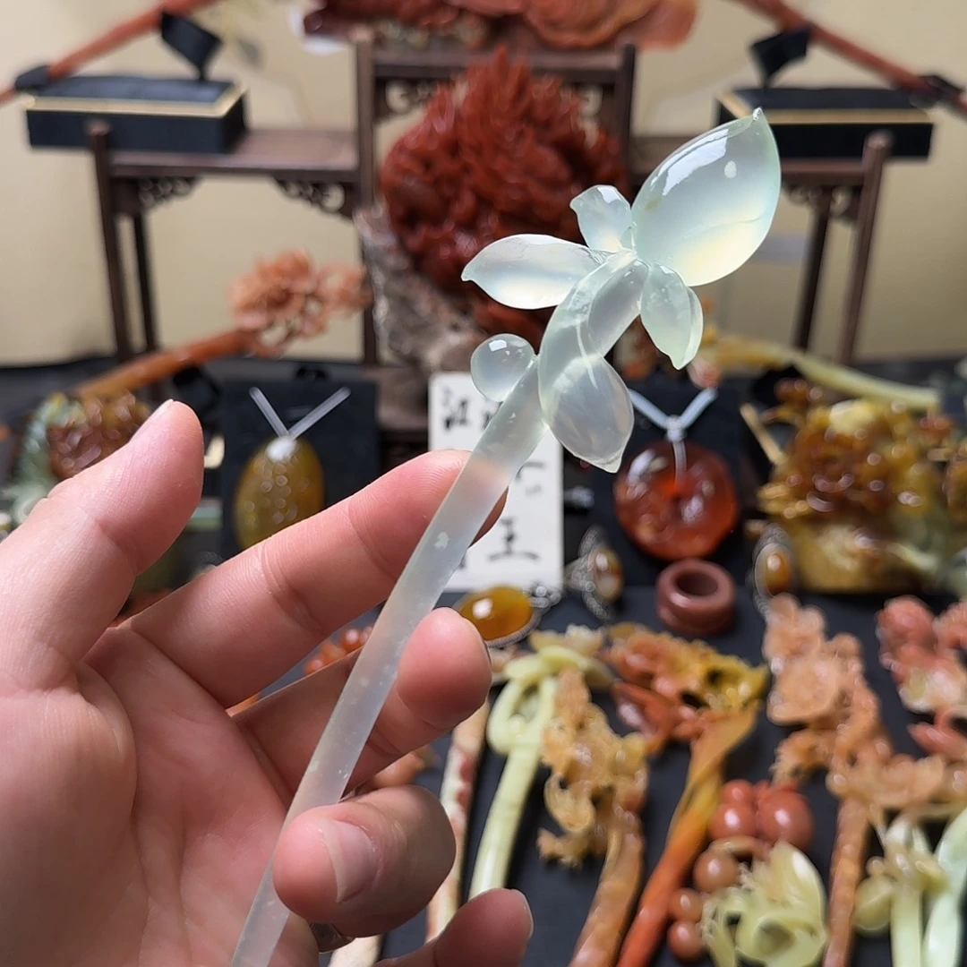 蛇纹石玉未镶嵌发饰