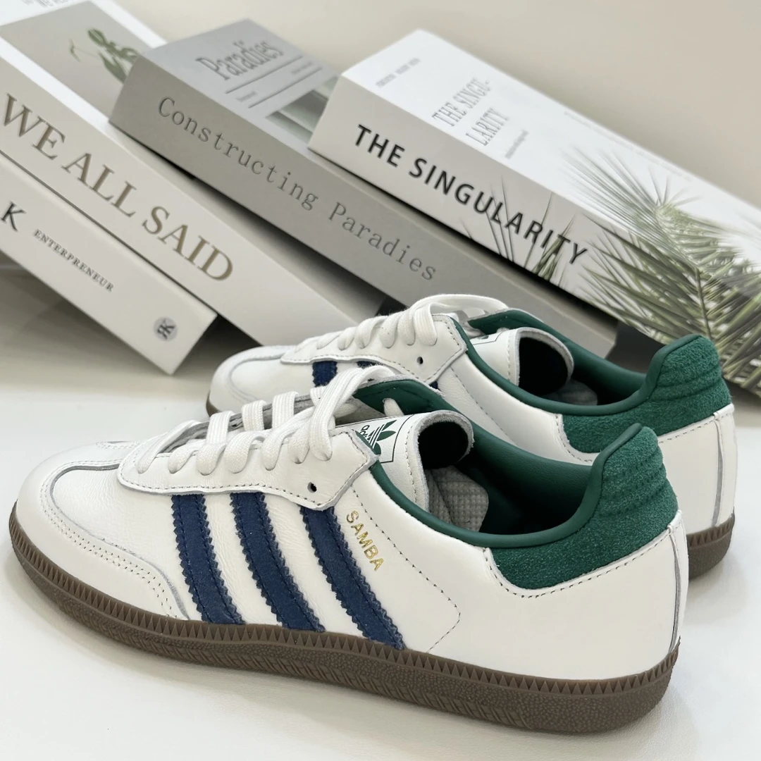 adidas/阿迪达斯三叶草中性SAMBA OG 蓝绿 运动休闲德训鞋-IH4882