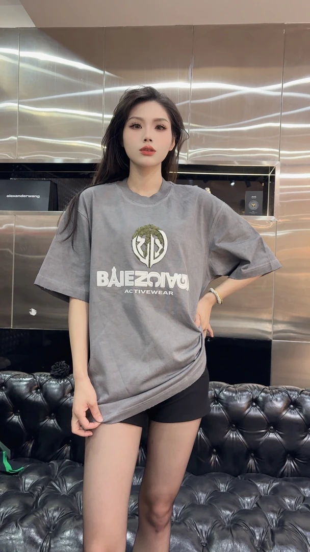 【小雪H】美式夏季休闲百搭情侣款个性短袖T恤 S256063