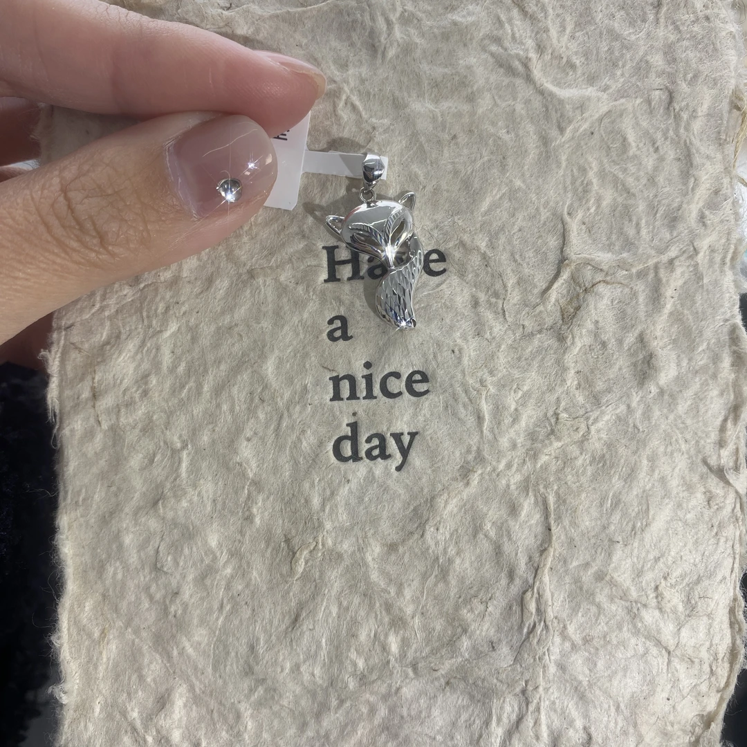 铂金950狐狸吊坠