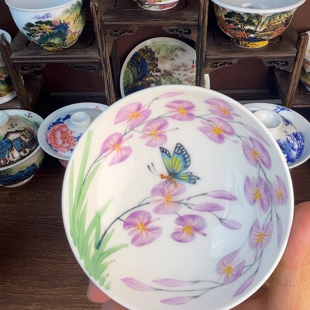 忠意堂釉下彩蝶恋花