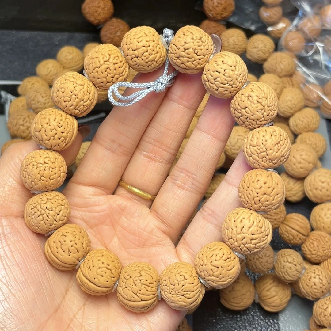 桃核手串17虎皮肌肉手串