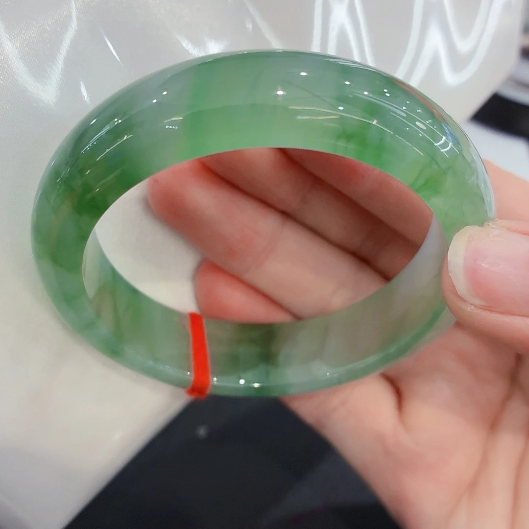 翡翠未镶嵌手镯翡翠55圈口（强推）毕业款