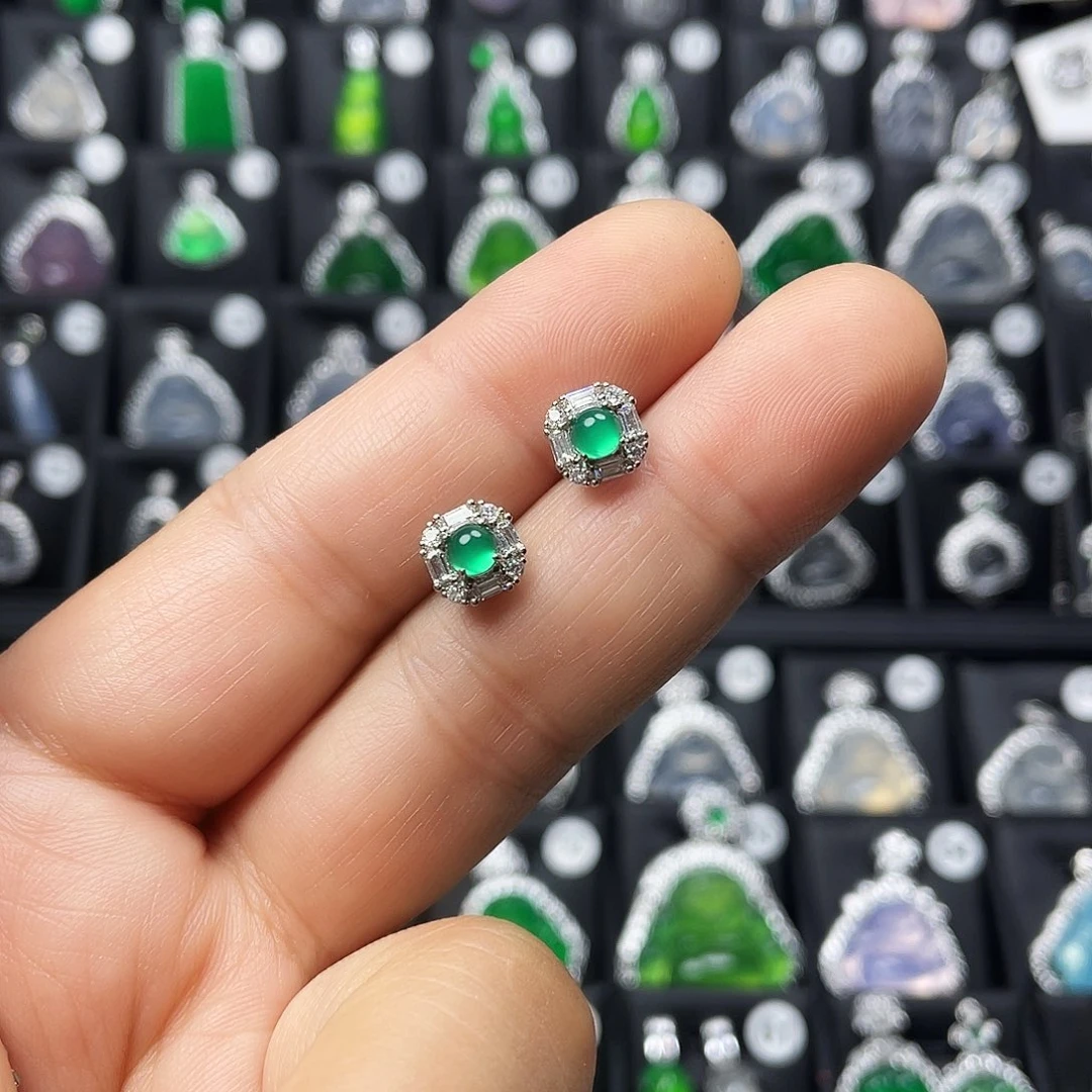 玛瑙/玉髓耳钉合金