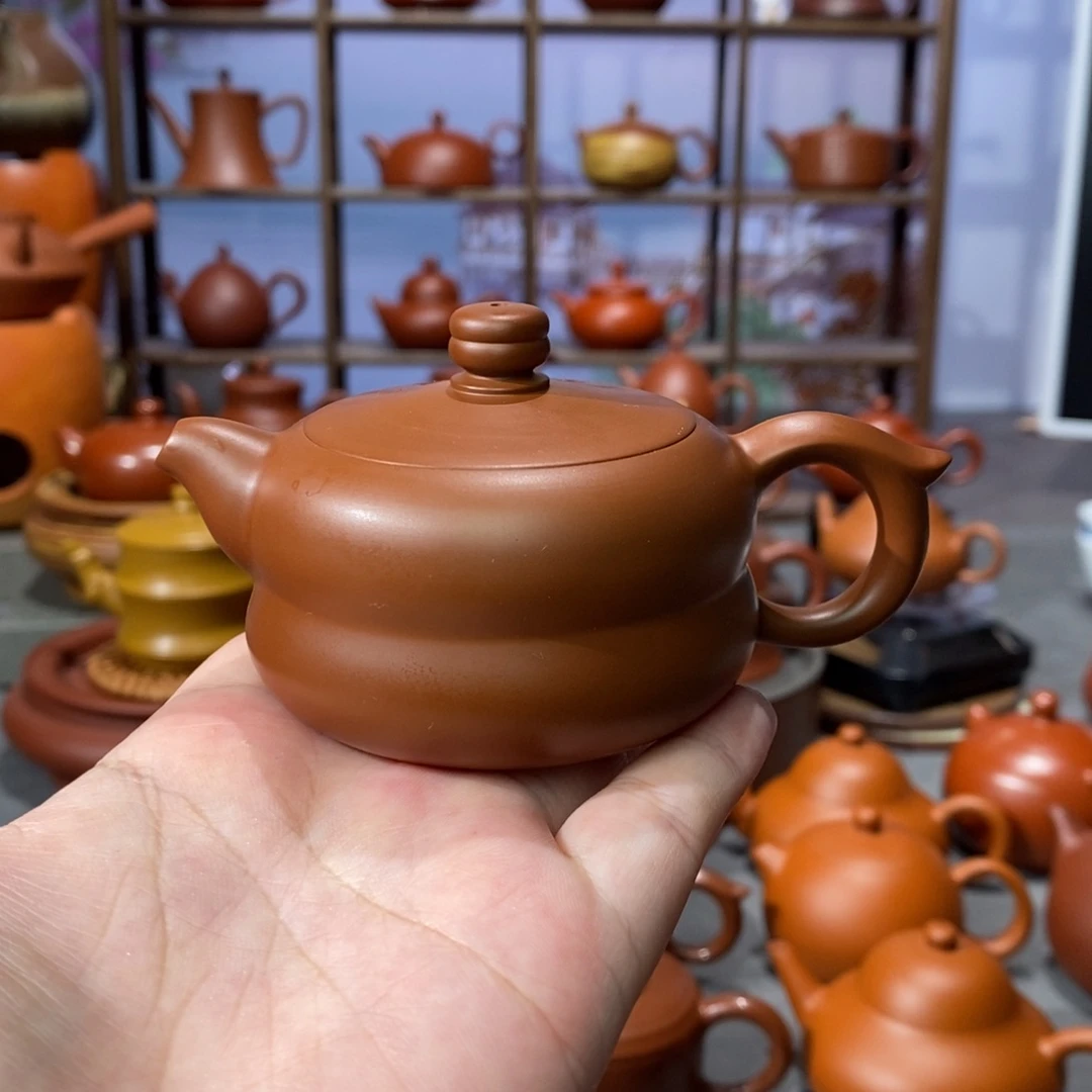 茶壶朱泥吴翰石矿朱泥柿柿如意壶88