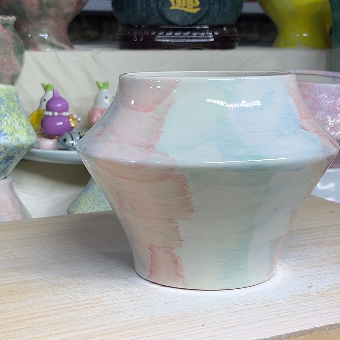 陶瓷绿植多肉微瑕花盆外口径：11*13