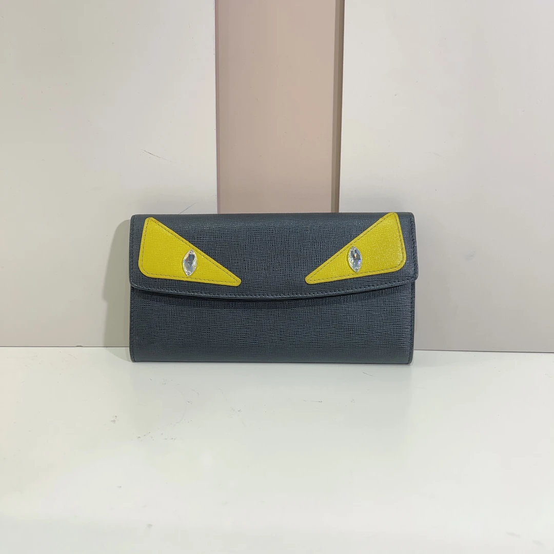 95新 FENDI/芬迪 芬迪小怪兽长款钱包a8191
