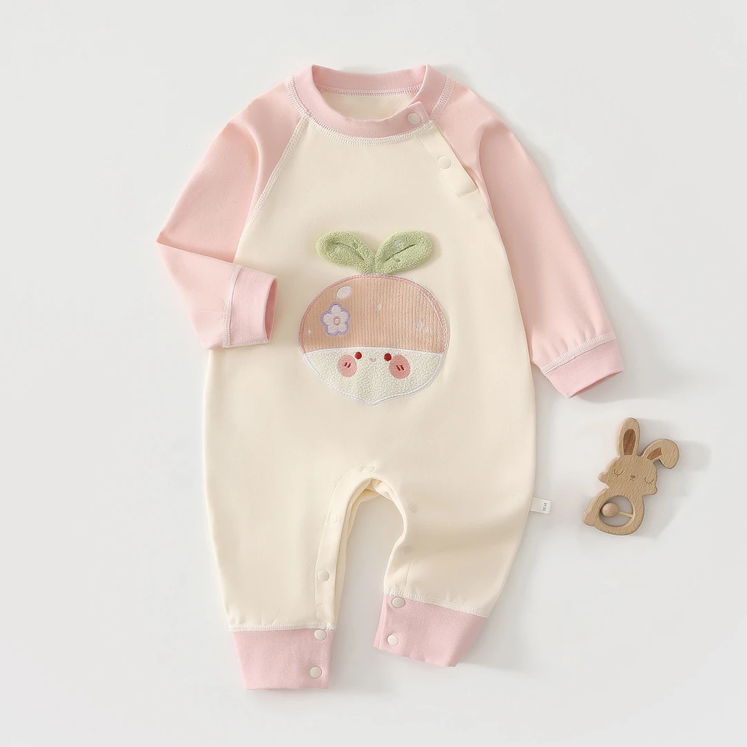 新生儿连体衣满月百天哈衣婴儿服春秋款男女宝宝哈衣爬服可爱外穿