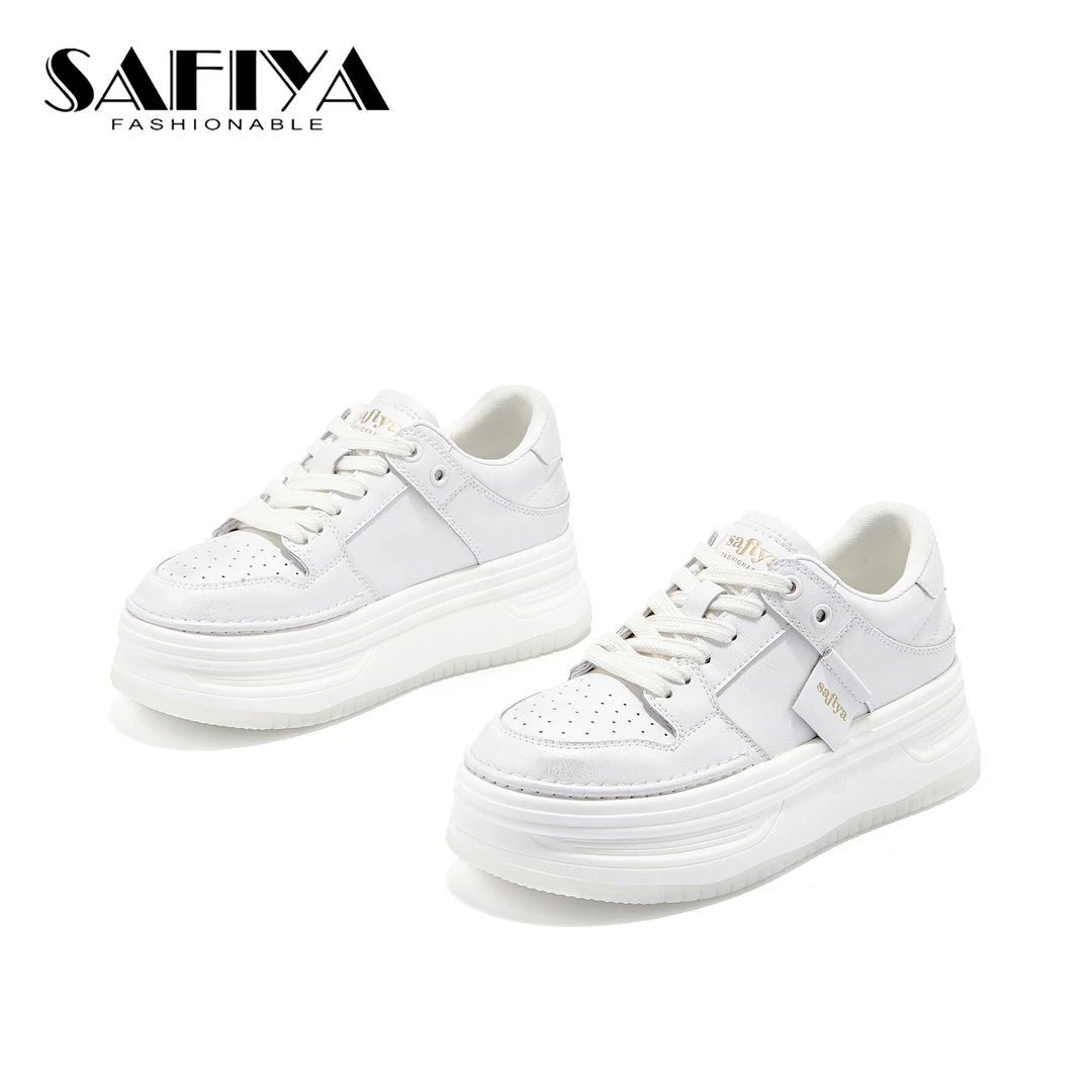 索菲娅Safiya2025春季新款厚底系带舒适百搭时尚休闲鞋SF44112A72