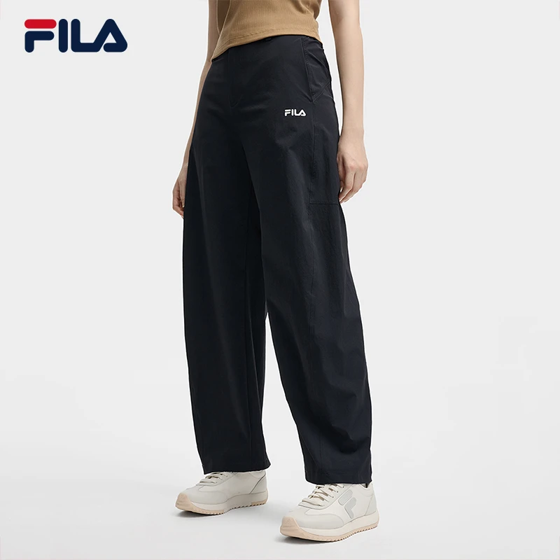 FILA斐乐正品百搭系带运动长裤宽松商务运动裤显高F11W539801F