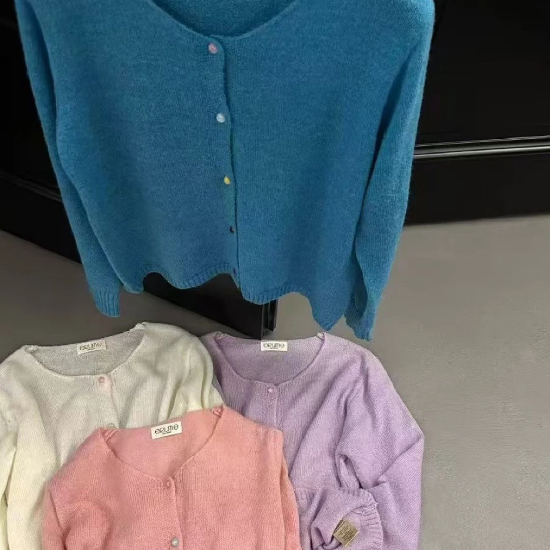 纯色慵懒风秋冬季女款毛针织衫长袖百搭打底外穿毛衣