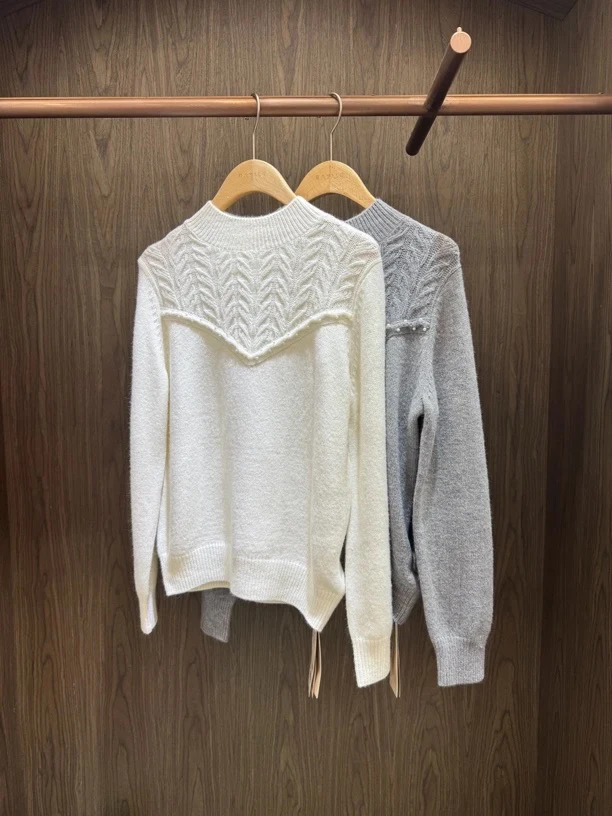 芭家2024冬款百搭时尚半高领针织毛衣92S0007-499B