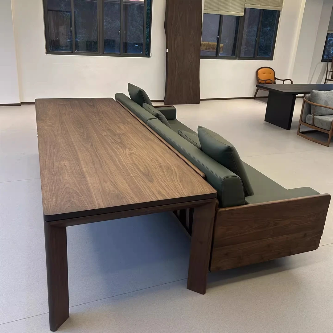 北美黑胡桃木实木大板客厅大长书桌阅读学习桌家用原木罗奈马餐桌