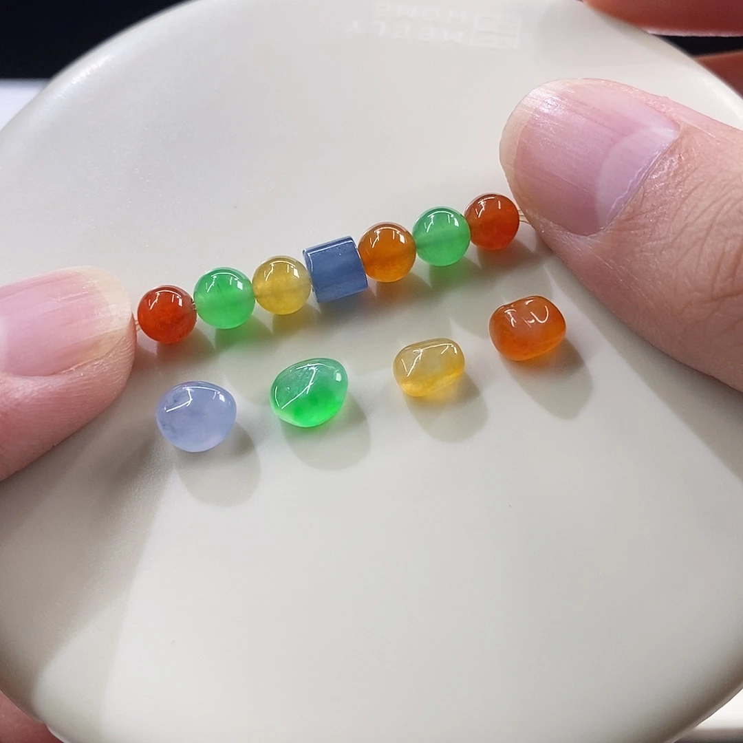 颈饰未镶嵌翡翠组合搭配双圈