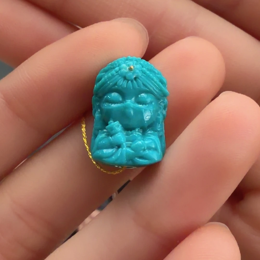 绿松石未镶嵌颈饰