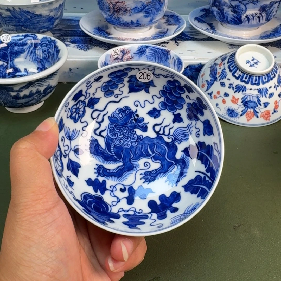 景德镇纯水绘茶具圆圆206