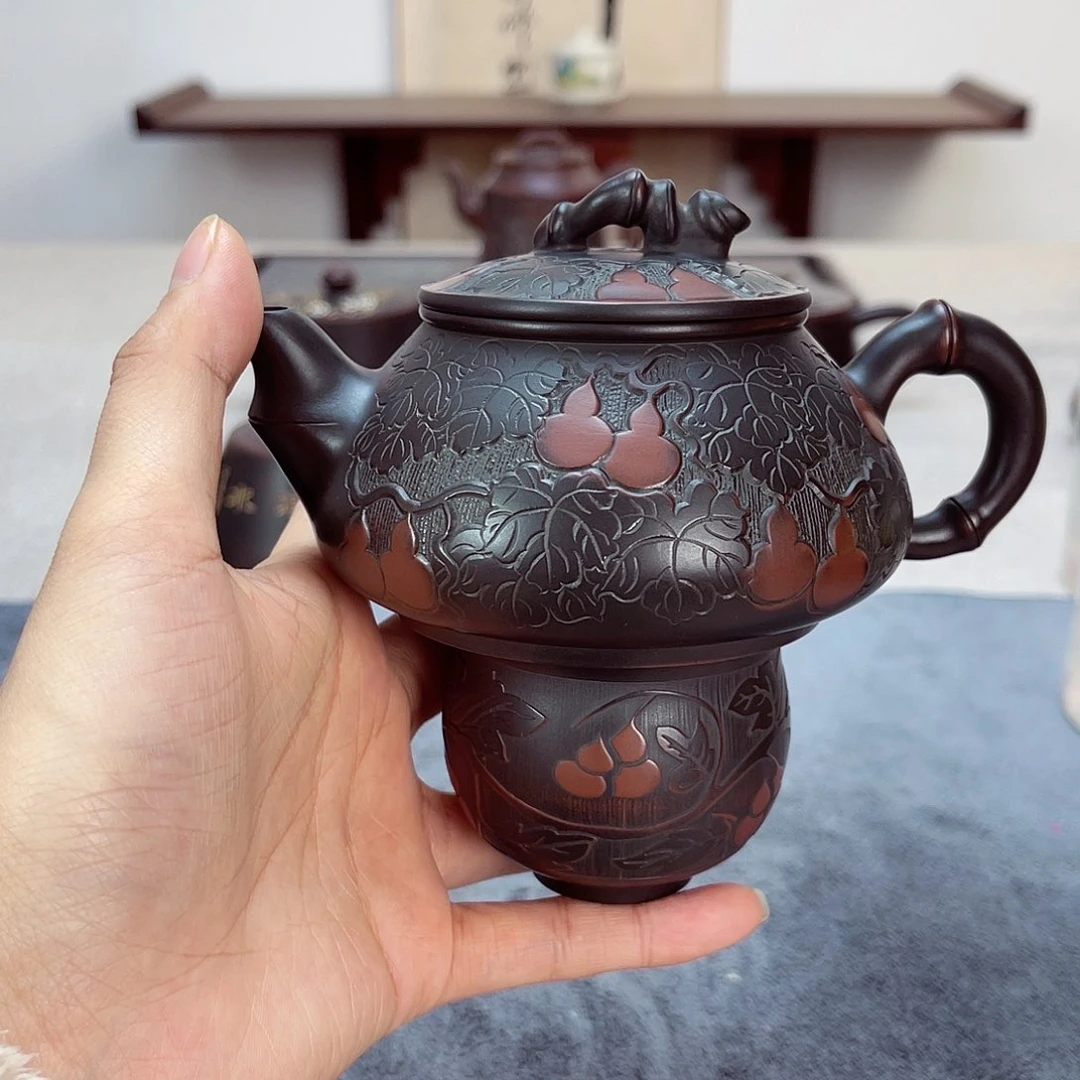 壶深***散竹韵外盖200毫升壶