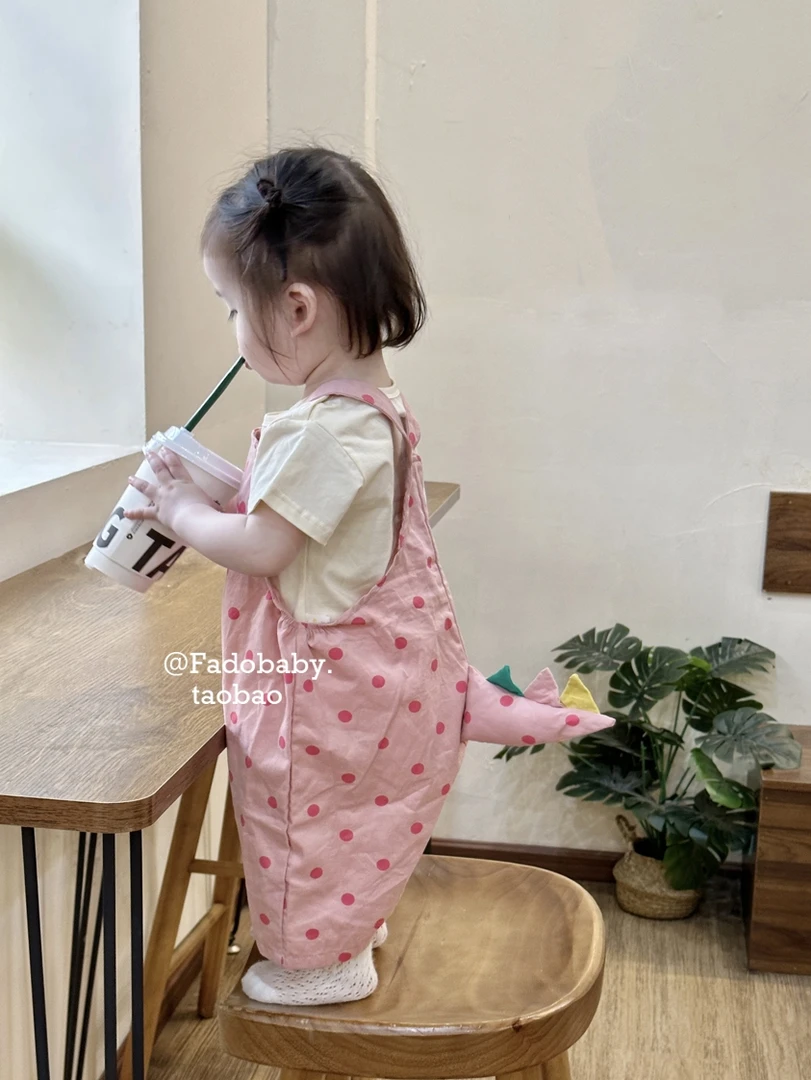 MK&UR.BV中式背带碎花女童装夏季民族风裤子裤薄款幼儿洋气纯棉