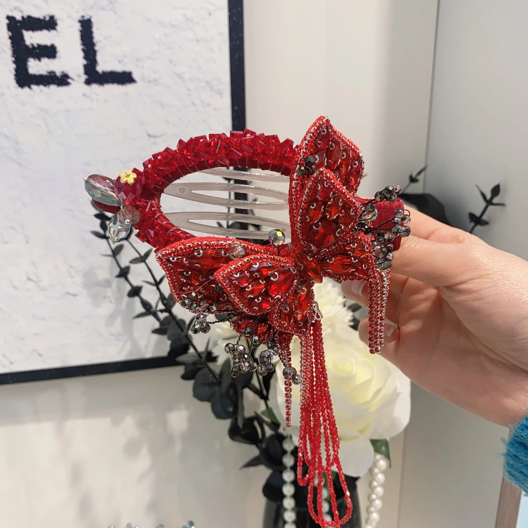 A8491编号紫莹轻奢发饰气质《燕尾夹》