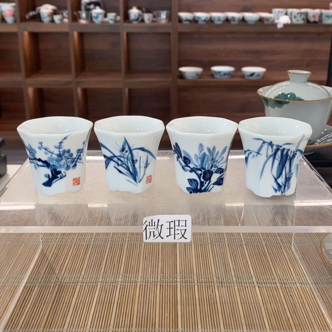 釉下彩老陶泥手工绘制