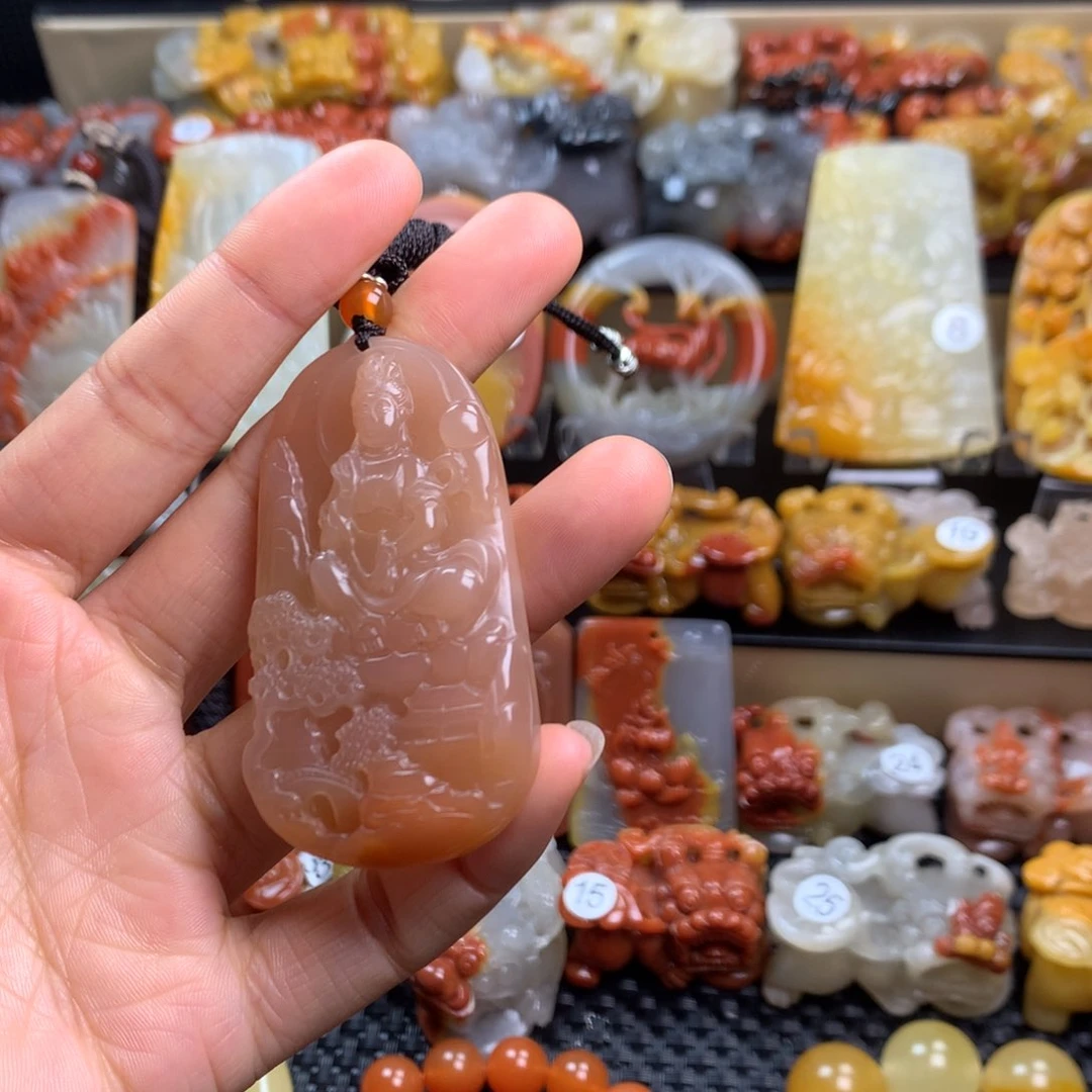 石英质玉（黄龙玉）挂件未镶嵌