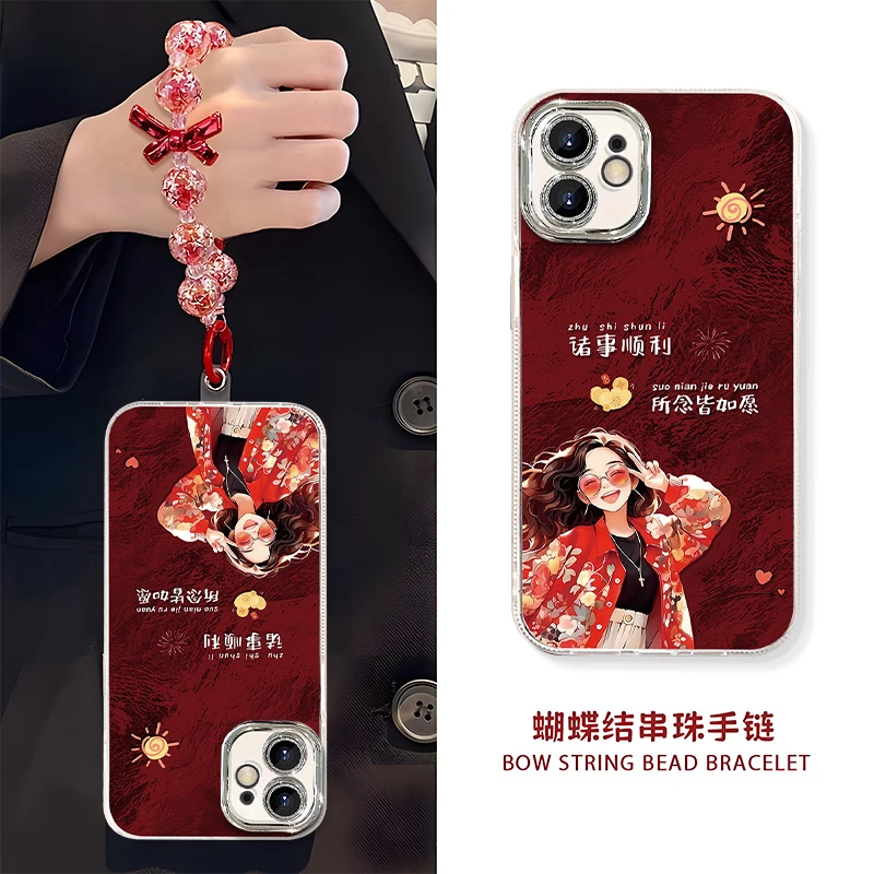 适用于【苹果】11时尚所愿皆所得高级女款精孔冰川纹手机壳