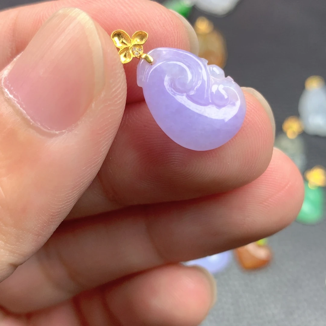 【闪购商品】颈饰18K金镶嵌翡翠?**?翡翠