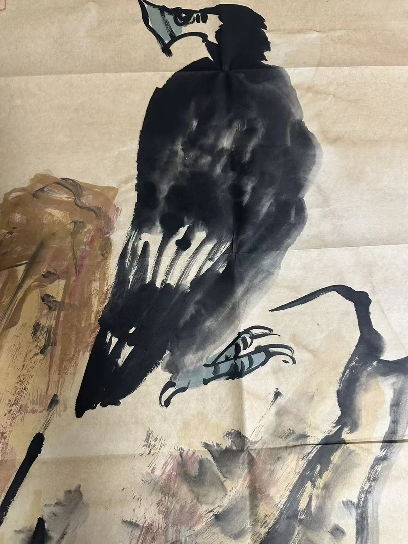 画心禅动物国画老鹰图适合家居装饰